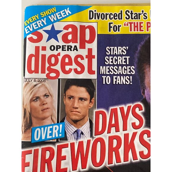 days of our lives soap opera digest joseph mascolo stefano july 8, 2008 Vintage - Picture 2 of 10